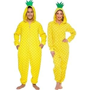 Funziez! Adult Pineapple One Piece Costume Halloween Cosplay Unisex S Small